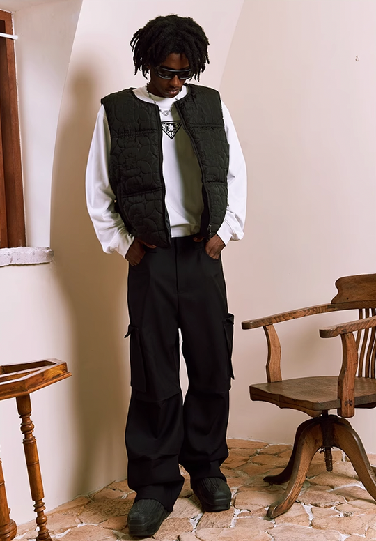 YADcrew Jigsaw Route Bubble Label Logo Vest