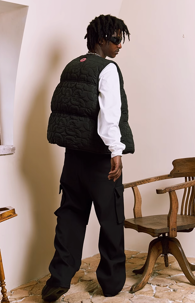 YADcrew Jigsaw Route Bubble Label Logo Vest