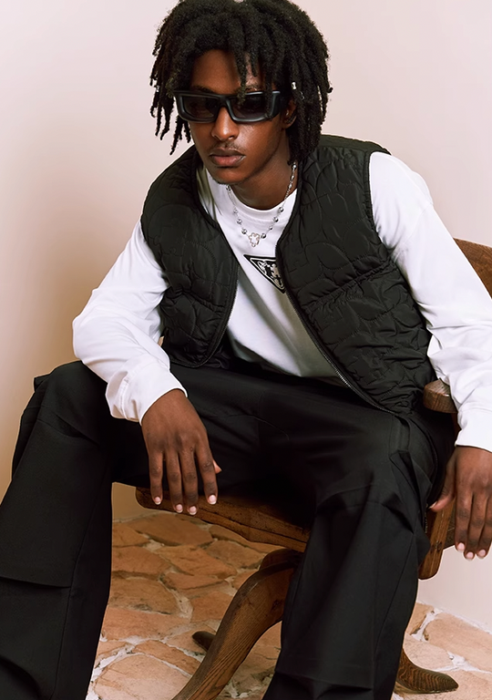 YADcrew Jigsaw Route Bubble Label Logo Vest