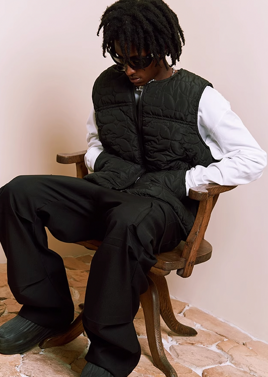 YADcrew Jigsaw Route Bubble Label Logo Vest