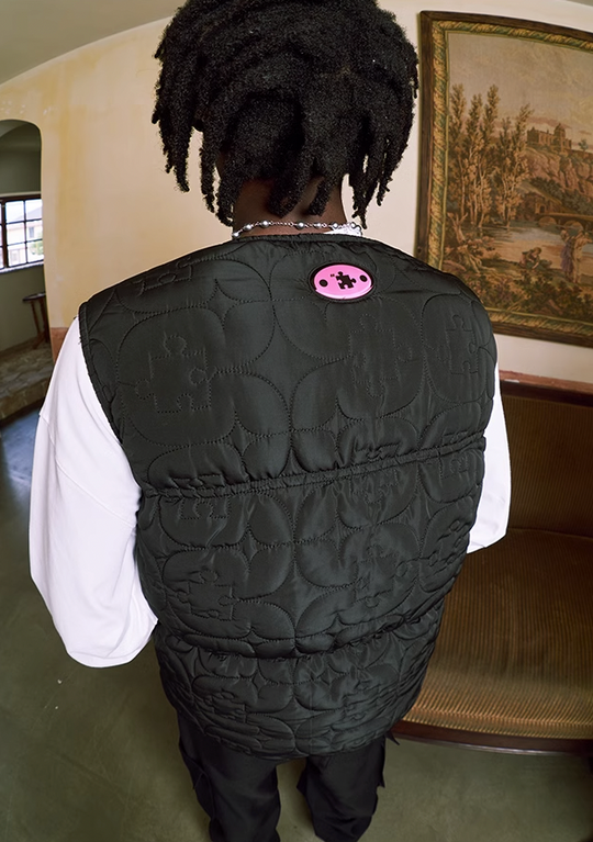 YADcrew Jigsaw Route Bubble Label Logo Vest