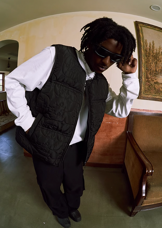 YADcrew Jigsaw Route Bubble Label Logo Vest