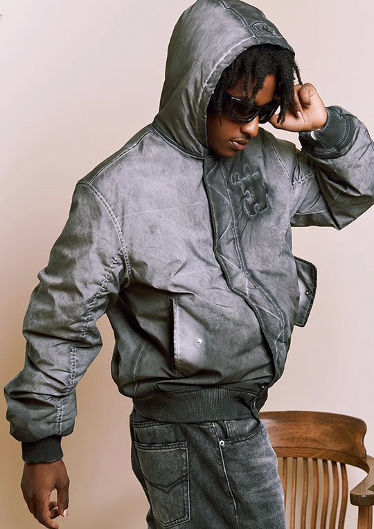 YADcrew Jigsaw 3D Wash Hooded MA-1 Jacket