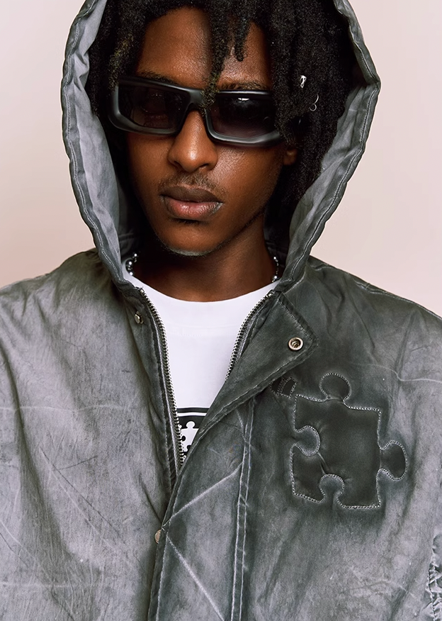 YADcrew Jigsaw 3D Wash Hooded MA-1 Jacket