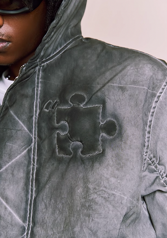 YADcrew Jigsaw 3D Wash Hooded MA-1 Jacket