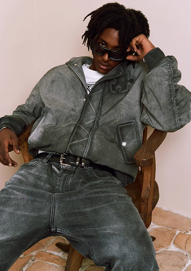 YADcrew Jigsaw 3D Wash Hooded MA-1 Jacket