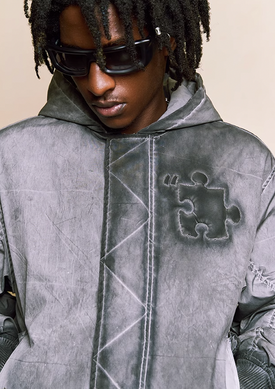 YADcrew Jigsaw 3D Wash Hooded MA-1 Jacket