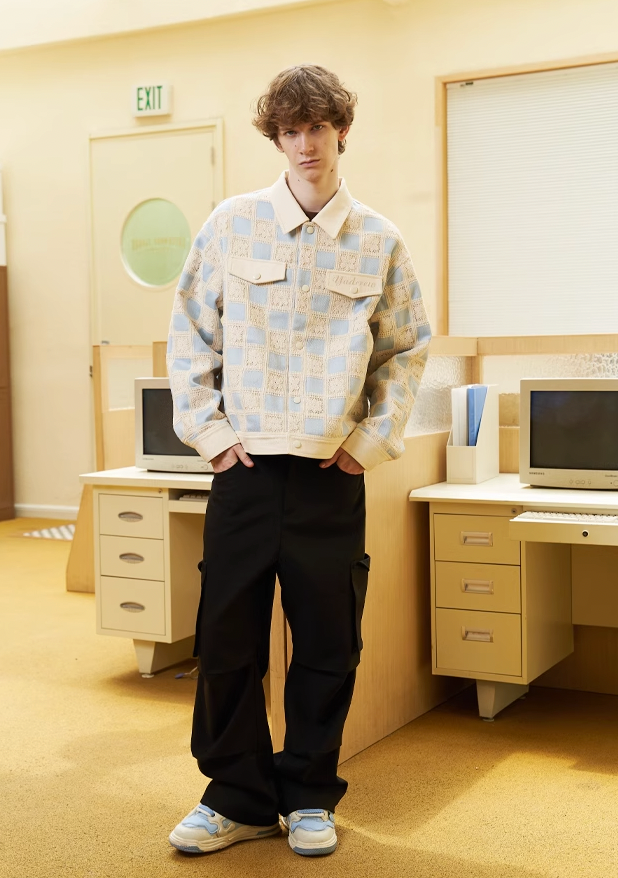 YADcrew Palace Style Checkerboard Jacket