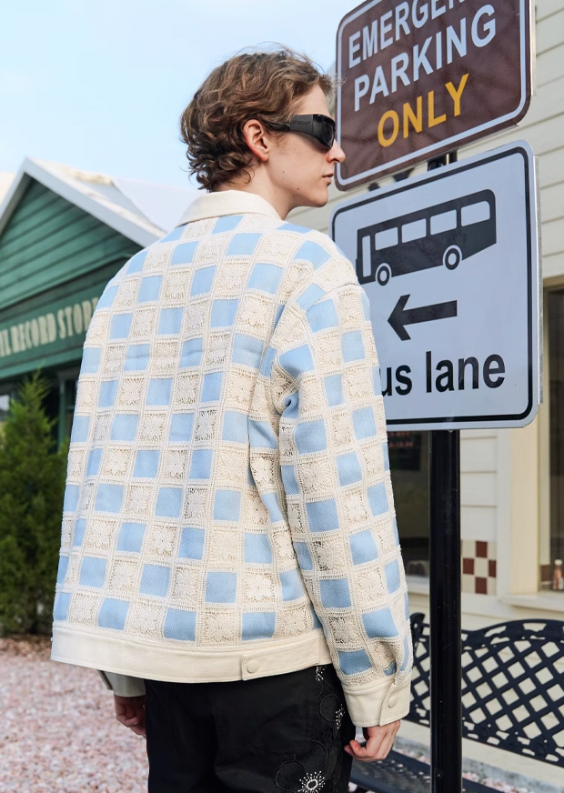 YADcrew Palace Style Checkerboard Jacket