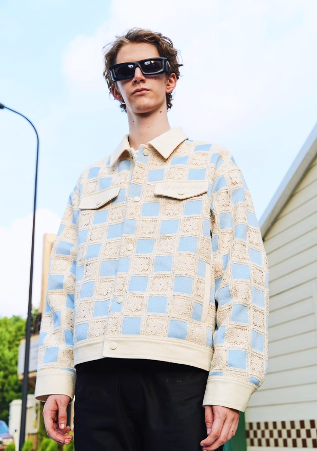 YADcrew Palace Style Checkerboard Jacket