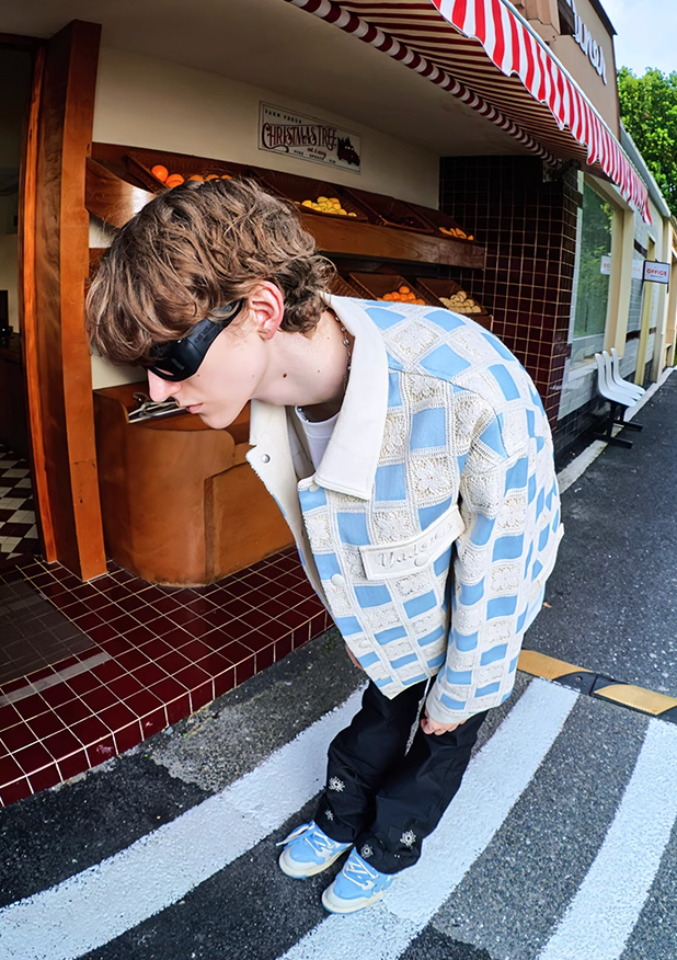 YADcrew Palace Style Checkerboard Jacket