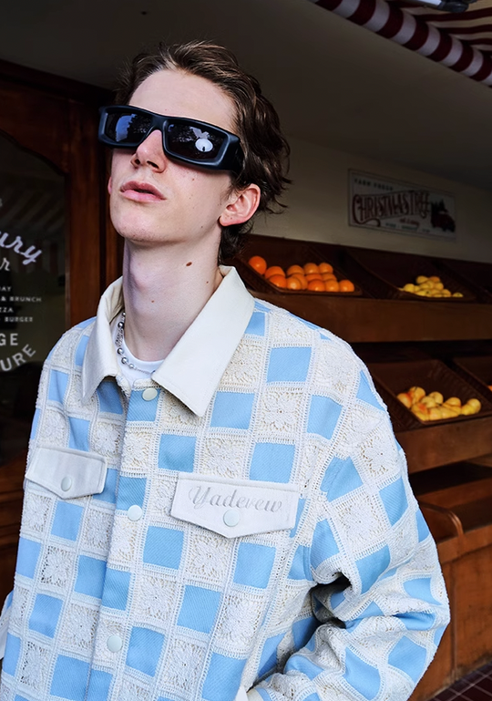 YADcrew Palace Style Checkerboard Jacket
