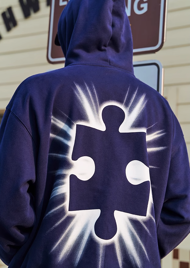 YADcrew Radiance Jigsaw Zipper Hoodie