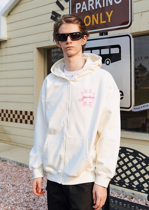 YADcrew Radiance Jigsaw Zipper Hoodie