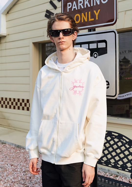 YADcrew Radiance Jigsaw Zipper Hoodie