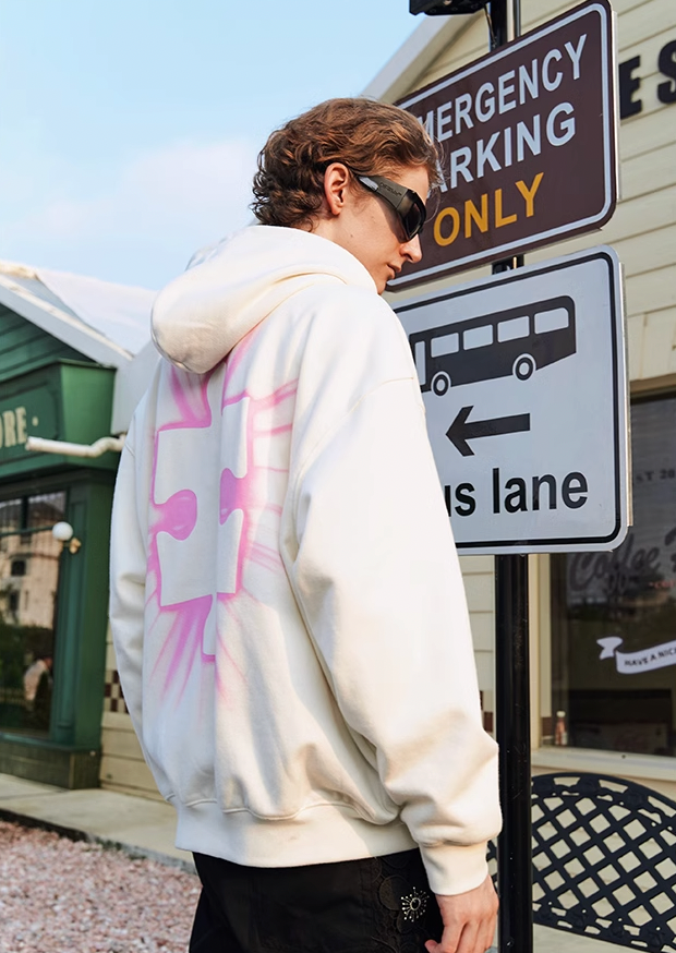 YADcrew Radiance Jigsaw Zipper Hoodie