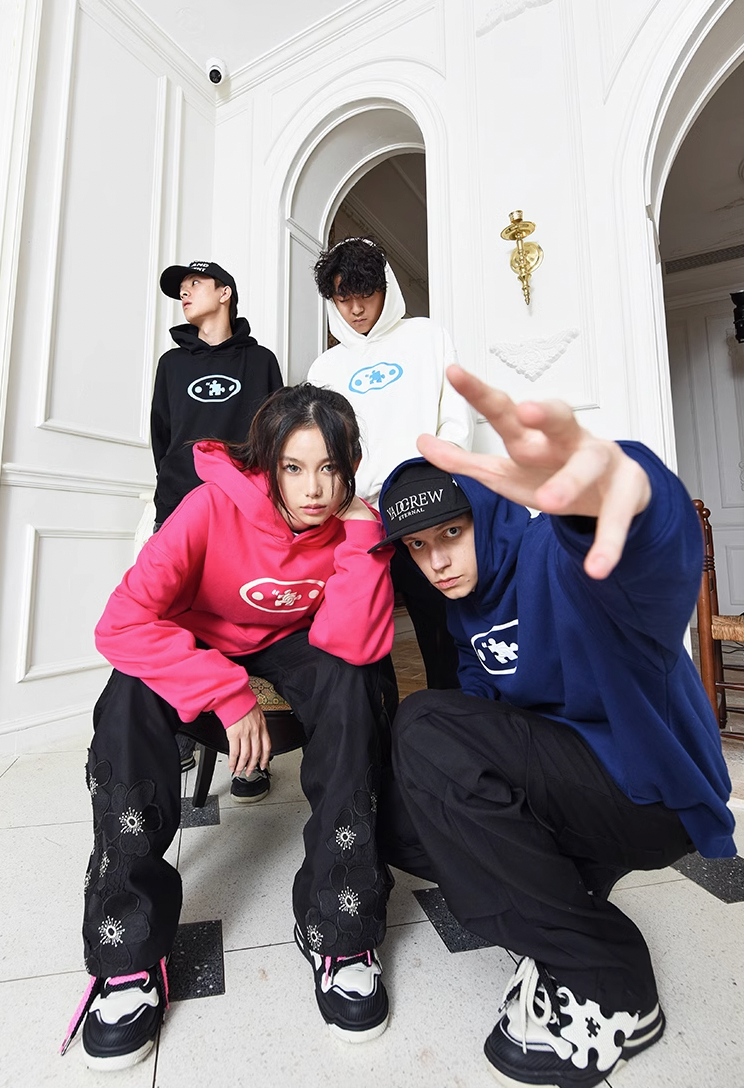 YADcrew Cyclone Foam Big Logo Hoodie