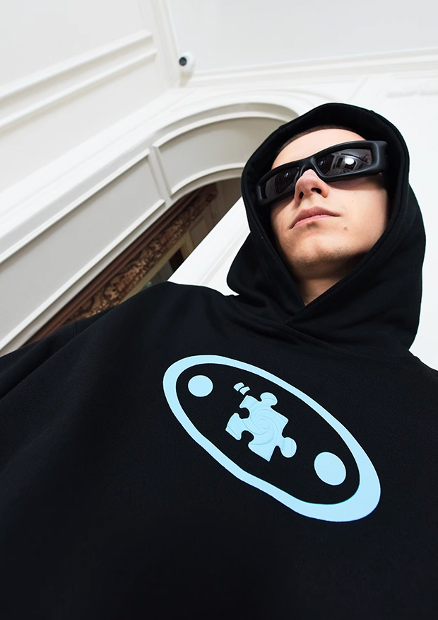 YADcrew Cyclone Foam Big Logo Hoodie