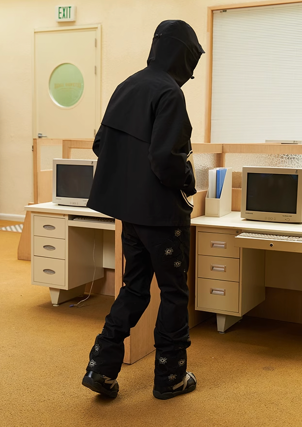 YADcrew Design Embroidered Lace Pants