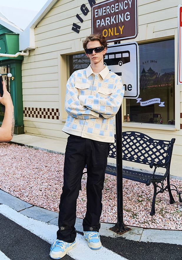 YADcrew Design Embroidered Lace Pants