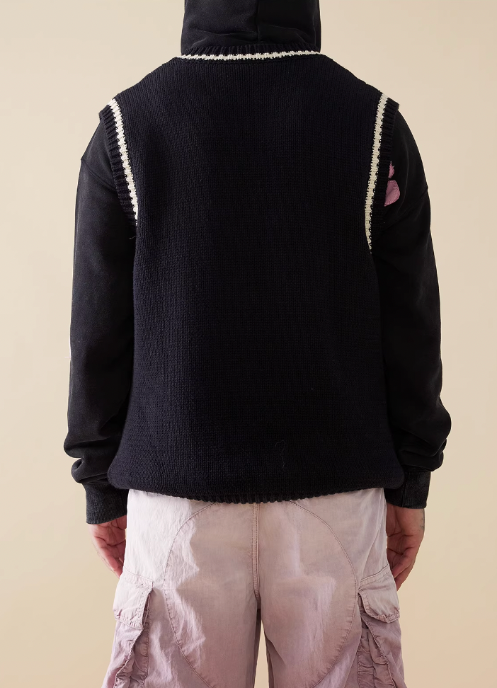 EVILKNIGHT(EK) Jacquard Logo Knit Vest