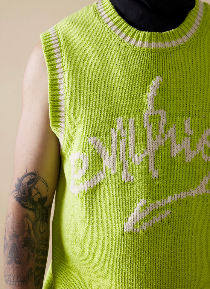 EVILKNIGHT(EK) Jacquard Logo Knit Vest