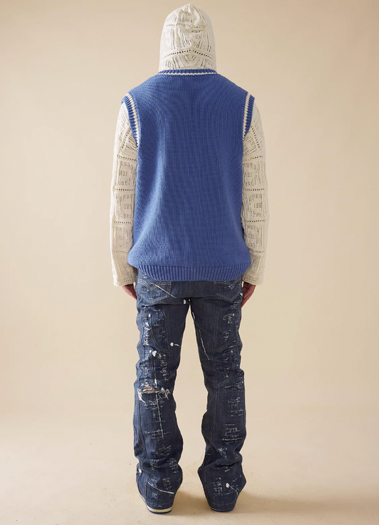EVILKNIGHT(EK) Jacquard Logo Knit Vest