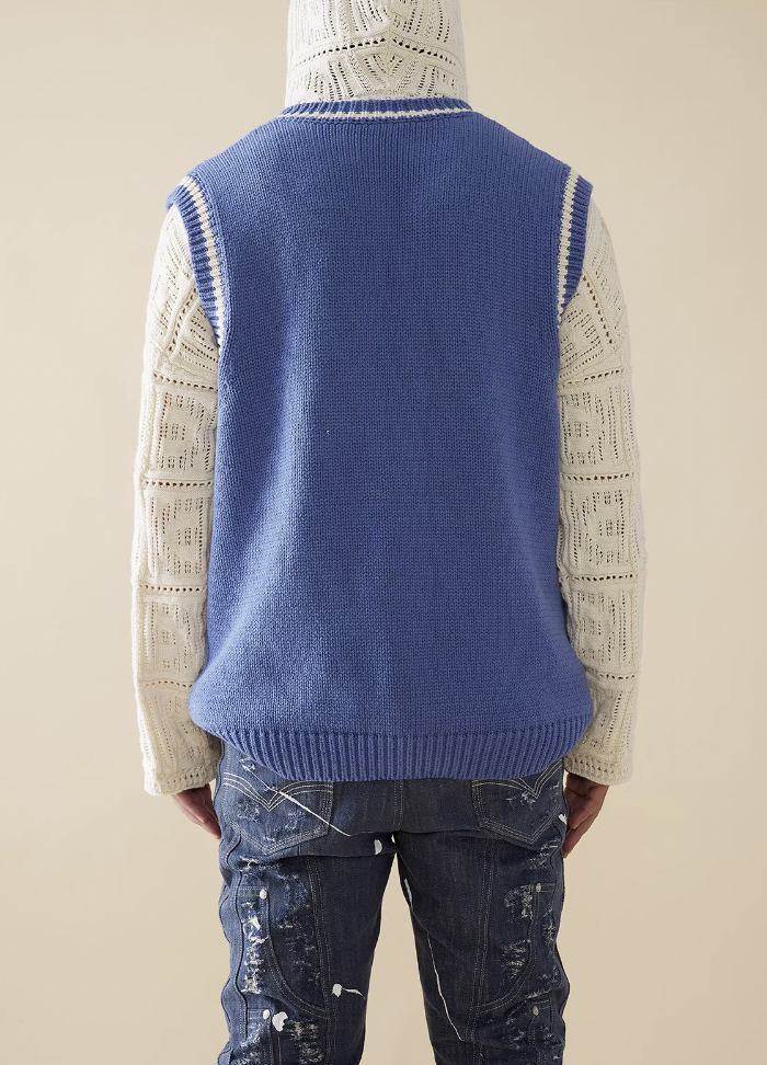 EVILKNIGHT(EK) Jacquard Logo Knit Vest
