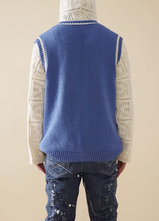 EVILKNIGHT(EK) Jacquard Logo Knit Vest