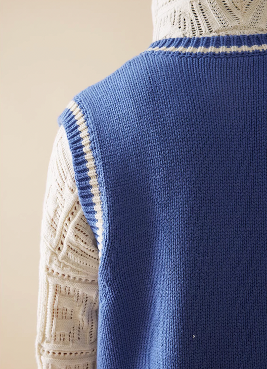 EVILKNIGHT(EK) Jacquard Logo Knit Vest