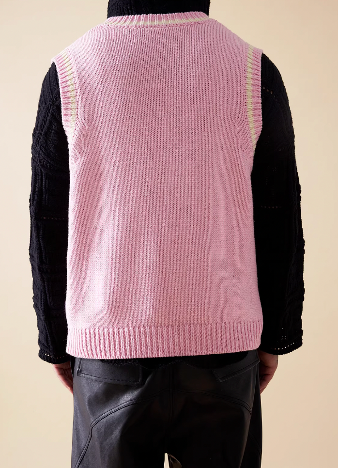 EVILKNIGHT(EK) Jacquard Logo Knit Vest
