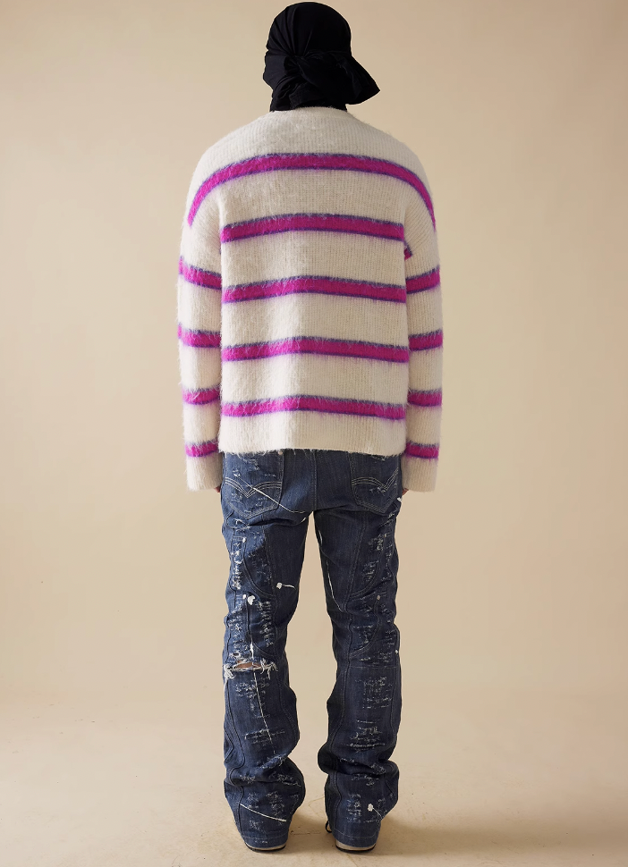 EVILKNIGHT(EK) Striped Knit Sweater