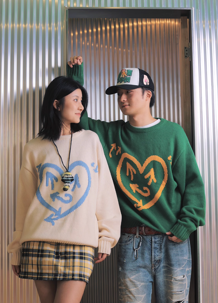 EVILKNIGHT(EK) Love Expression Knit Sweater