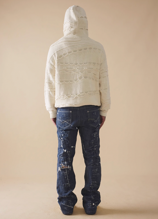 EVILKNIGHT(EK) Embroidery Wash Handmade Splash Ink Denim Pants