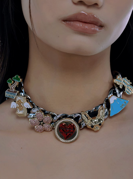 NboStore × Supplier Pearl Love Rotatable Necklace | Face 3 Face