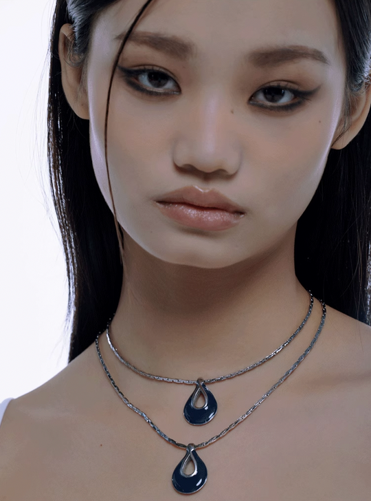 Nbostore Water Drops Snake Bone Necklace