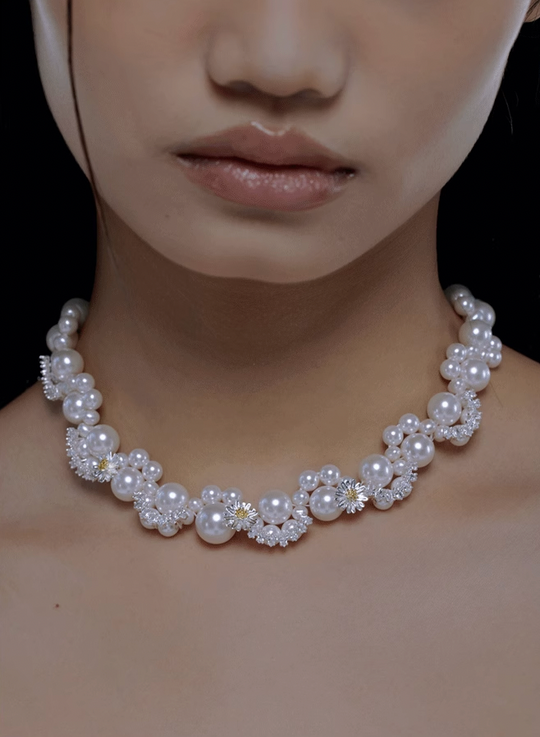 NboStore Daisy & Pearl Necklace | Face 3 Face