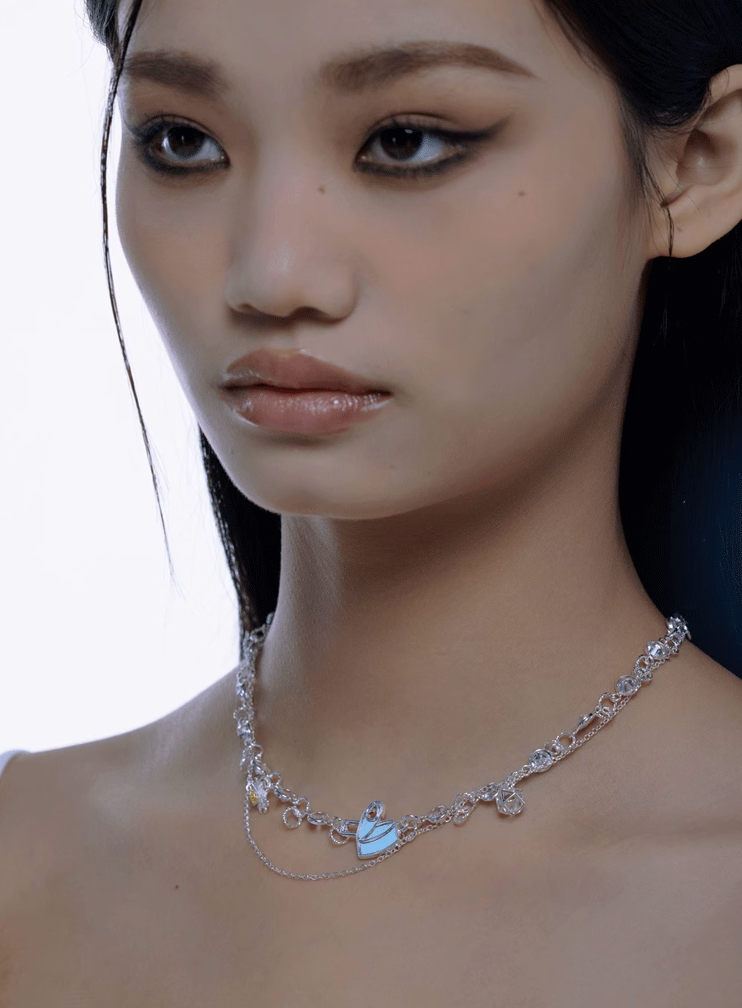 NboStore Zirconia Daisy couple Necklace | Face 3 Face