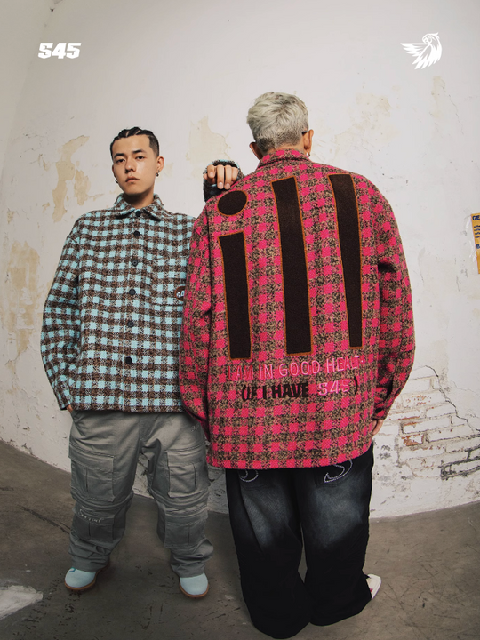 S45 Macaron Plaid Shirt Jacket