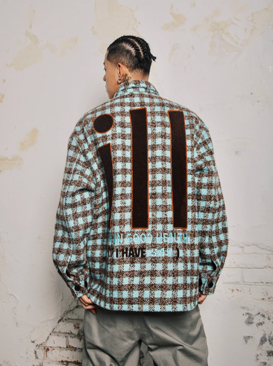 S45 Macaron Plaid Shirt Jacket