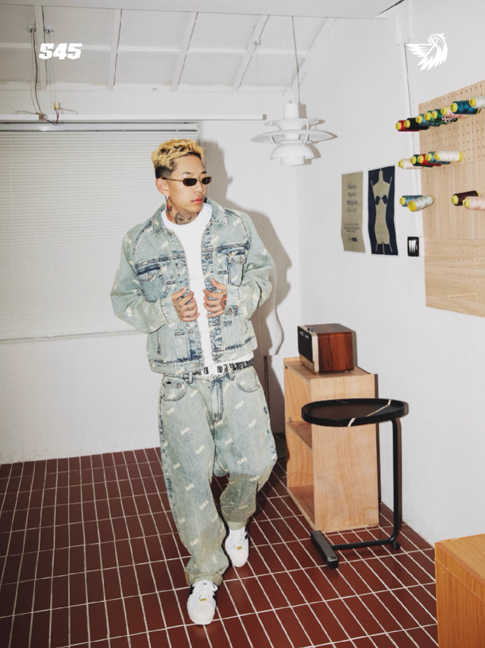 S45 Full Print Denim Jacket & Denim Pants