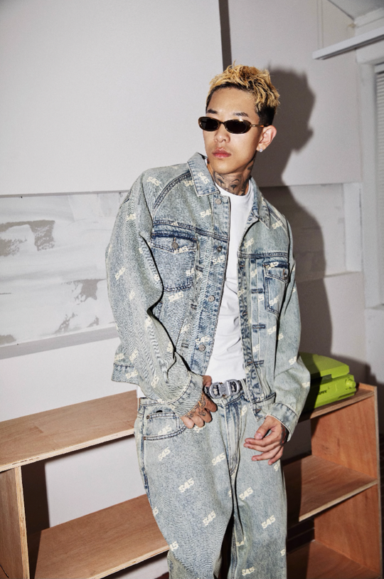 S45 Full Print Denim Jacket & Denim Pants