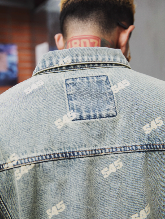 S45 Full Print Denim Jacket & Denim Pants