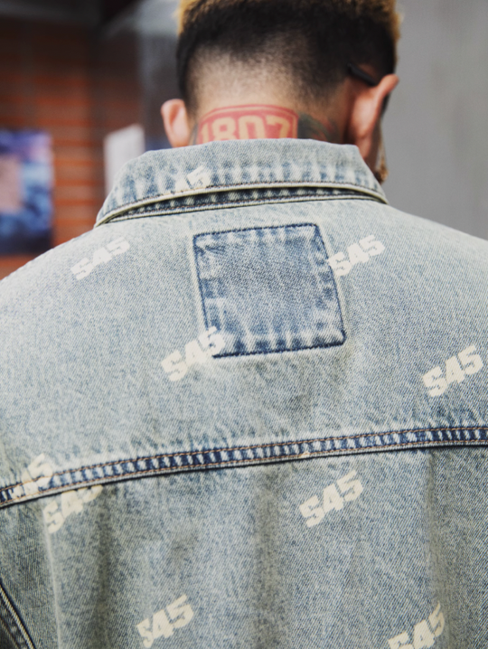 S45 Full Print Denim Jacket & Denim Pants