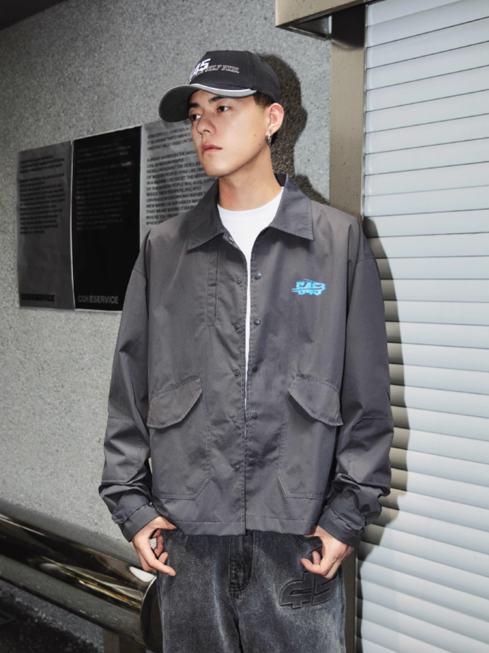 S45 Logo Slogan Coach Jacket