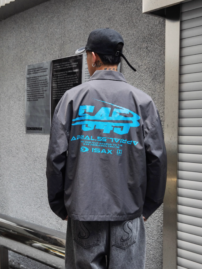 S45 Logo Slogan Coach Jacket
