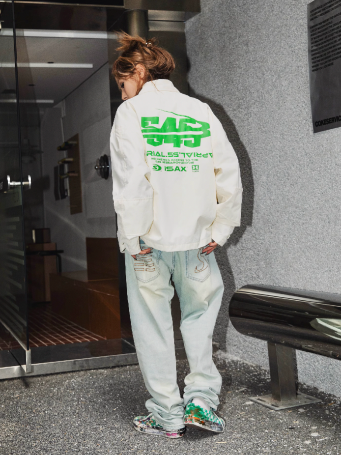 S45 Logo Slogan Coach Jacket