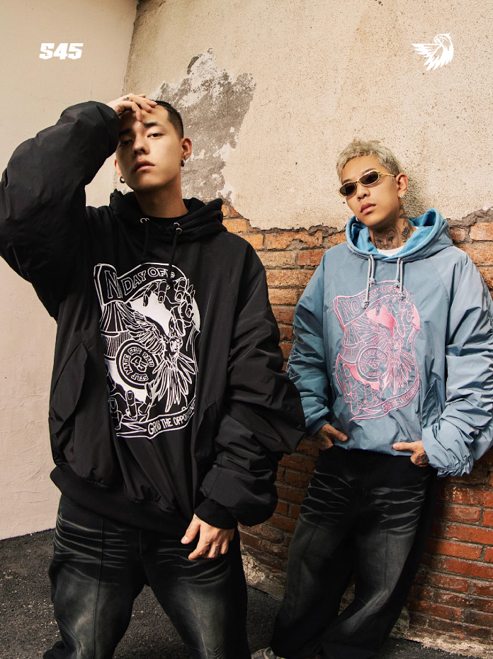 S45 Parrot Embroidered Hooded Jacket