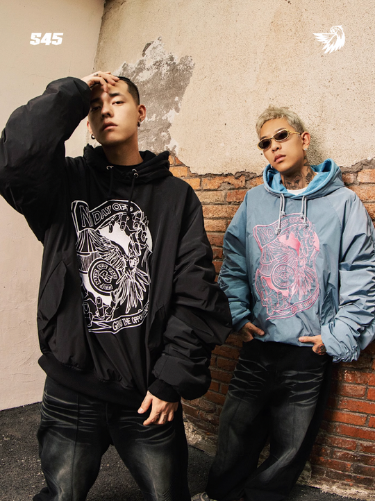 S45 Parrot Embroidered Hooded Jacket