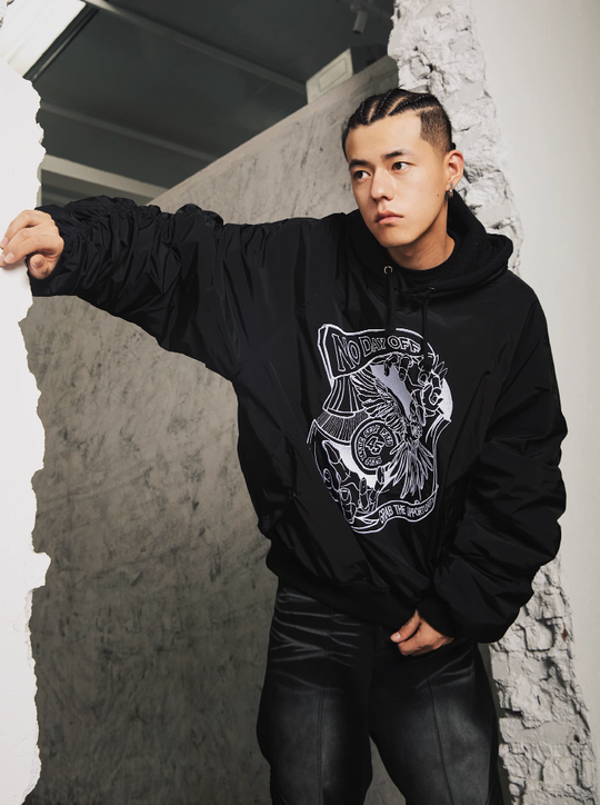 S45 Parrot Embroidered Hooded Jacket